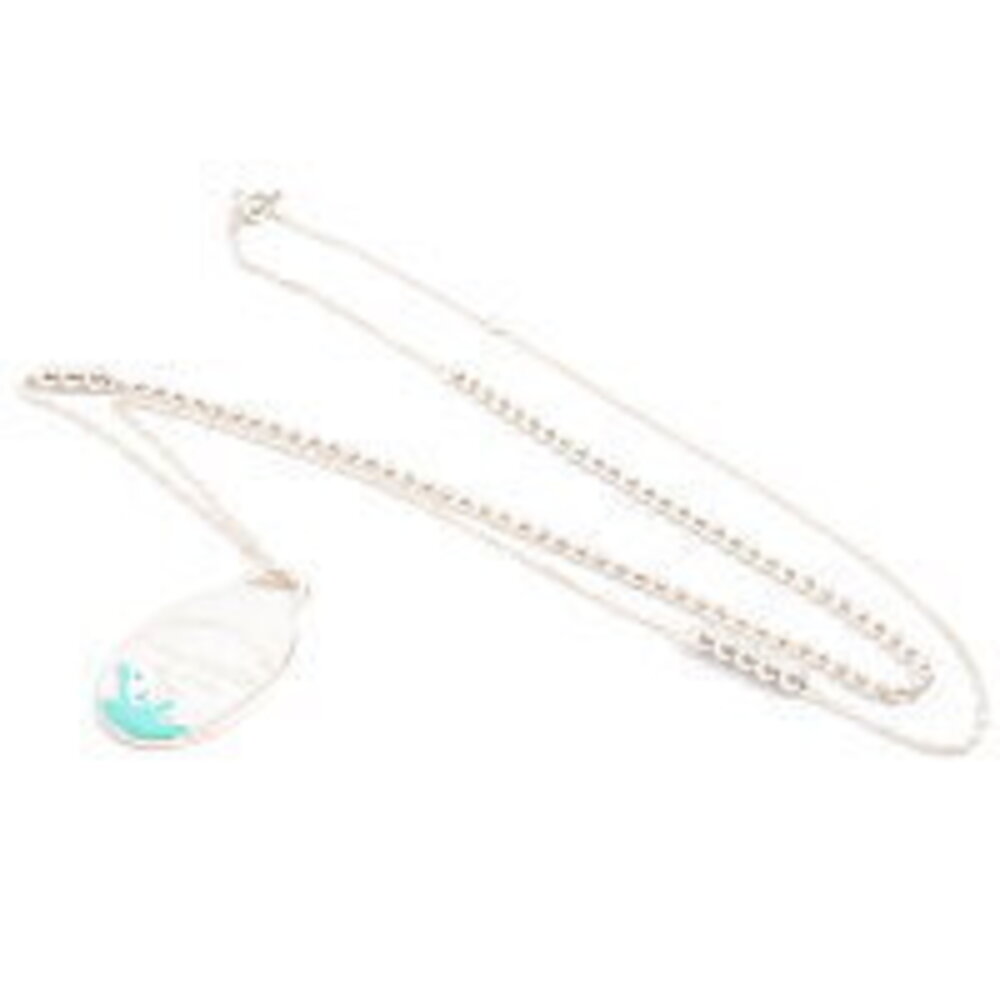 Tiffany to Color Splash Mixed Bead Chain Necklace Silver